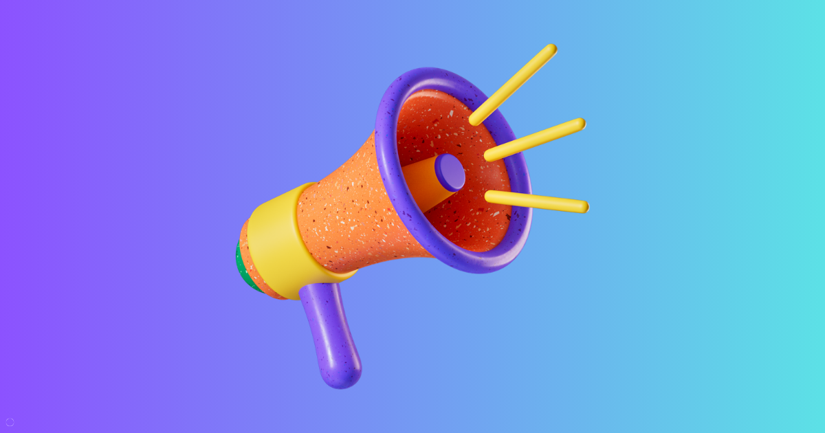 megaphone on gradient background