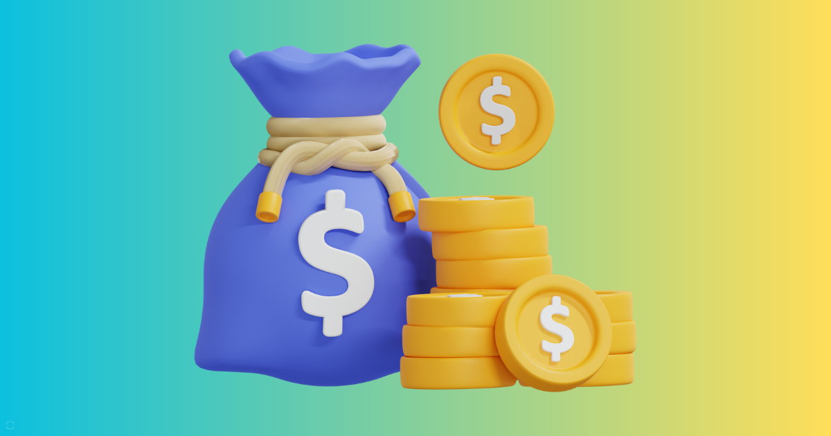 money 3d on gradient background