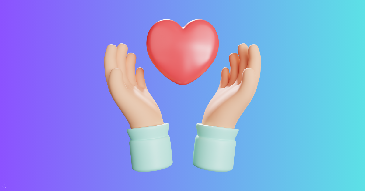 hands holding a heart up