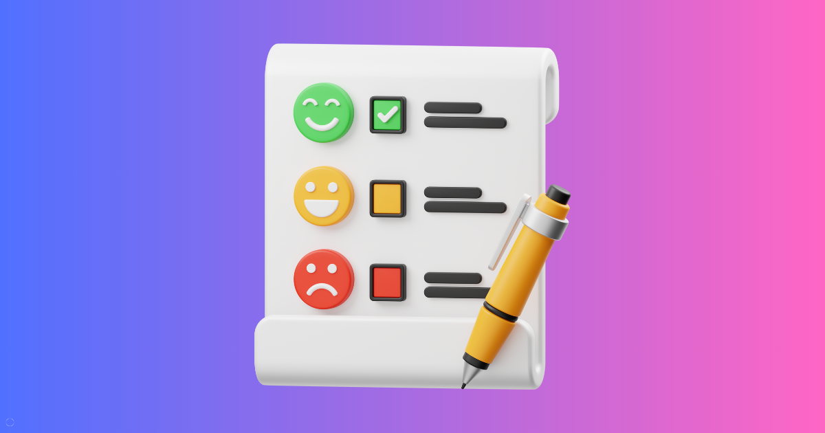 3d survey image with happy faces